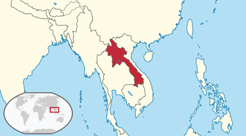 Location of Laos