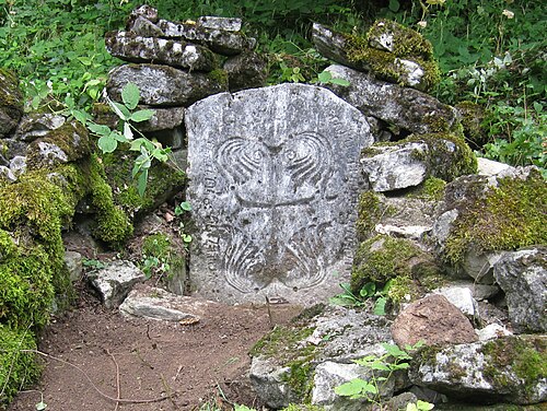 Khachkar near the monastery church of Okhty Drni with an inscription from 1044[5]
