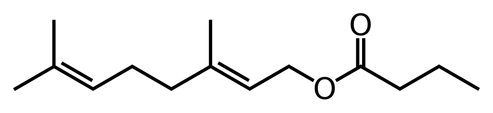 Fayl:Geranyl butyrate.svg
