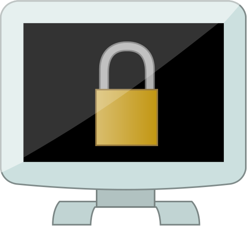 Fayl:Monitor padlock.svg
