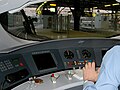 Germaniya shaharlararo-ekspress tezyurar poyezdining mashinistlar kabinasida zamonaviy HMI