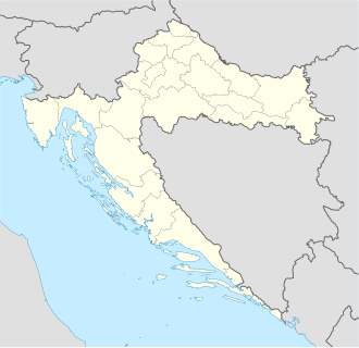 Location map many is located in Croatia