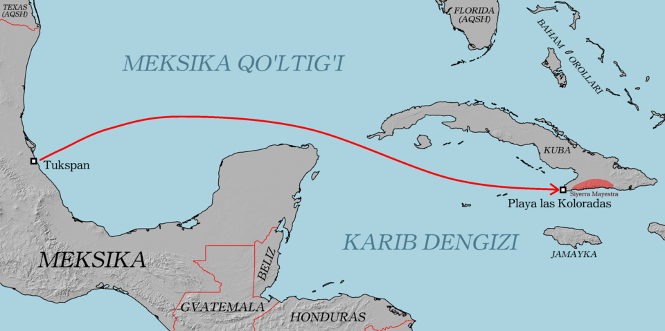Fayl:Granma yaxtasining safar yo'li.png