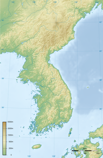 Koreys yarimorolining xaritasi