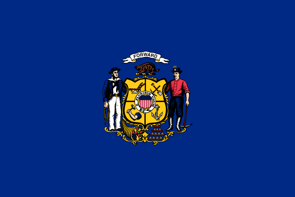 Fayl:Flag of Wisconsin (1913–1981).svg