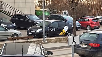 Avtomobil Yandeks Go v Lentvarise, Litva