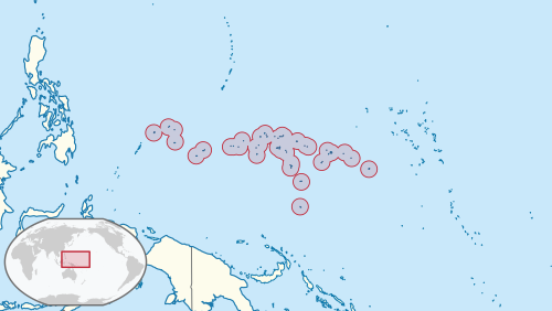 Location of Mikroneziya Federativ Shtatlari