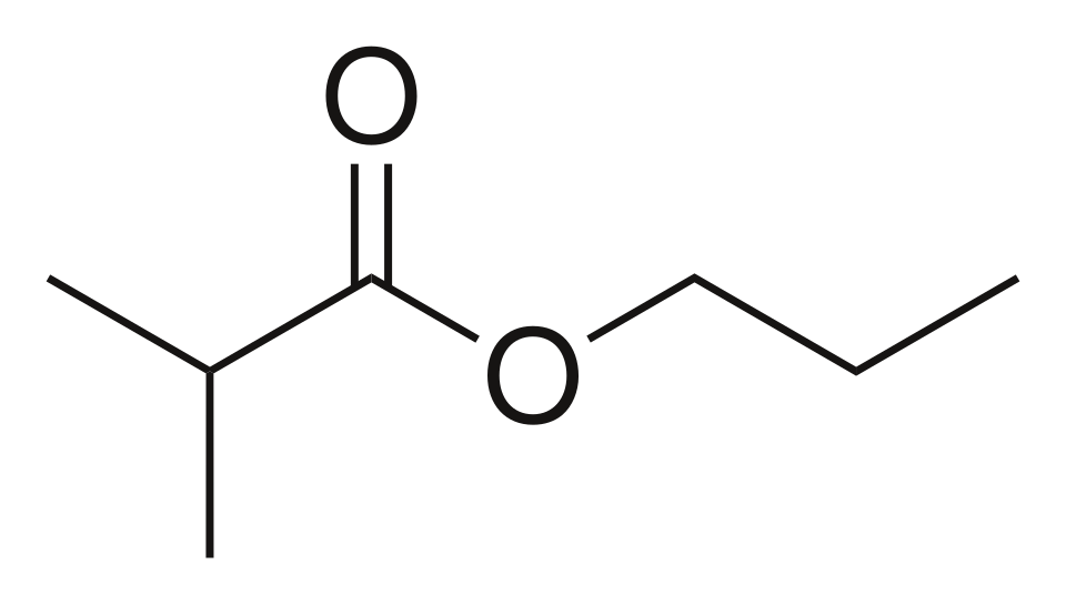 Fayl:Propyl-isobutyrate-2D-skeletal.svg