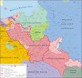 1370–1382-yillardagi Polsha va Litva xaritasi