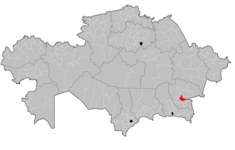 Yeskeldi tumani xaritada