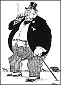 Semiz kapitalistga karikatura. Birlashgan Qirollik. 1925-yil.