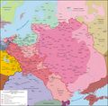1386-1434-yillardagi Polsha va Litva xaritasi