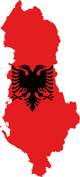 Fayl:Flag-map of Albania.svg
