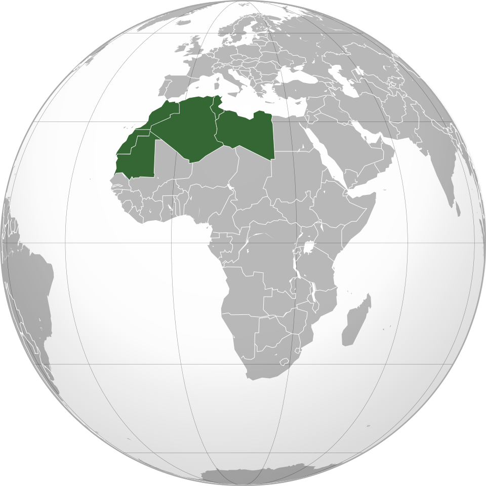Fayl:Maghreb (orthographic projection).svg