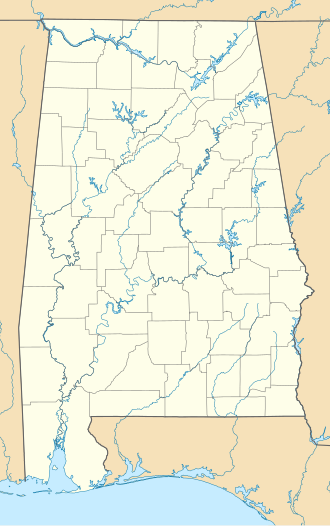 Elberta, Alabama xaritada