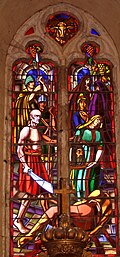 Vitrail du Choeur de l'église de Goudou (Fransiya) Sent-Jan-Batist dekolatsiyasi 1941-yil