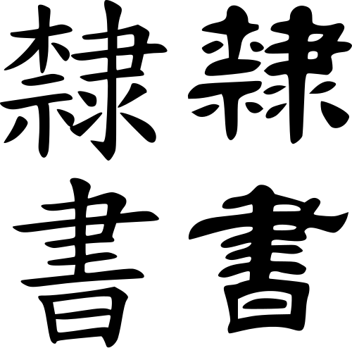 Fayl:Regular and clerical script eg.svg