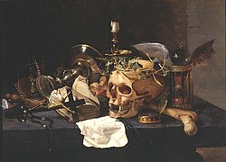 Vanitas. 1641—1689-yillar oraligʻida. Xolst, moy boʻyoq. Qirollik nafis san'at muzeyi, Bryussel