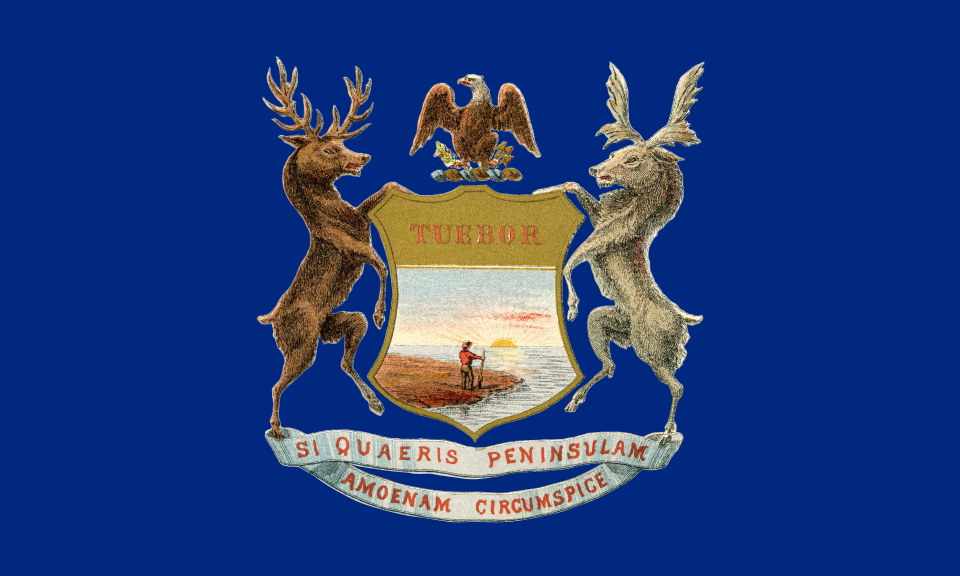Fayl:Flag of Michigan (1865–1911, obverse).svg