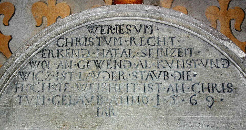 Fayl:Koenigsberg in Bayern-Marienkirche-34-Inschrift-2006-gje.jpg