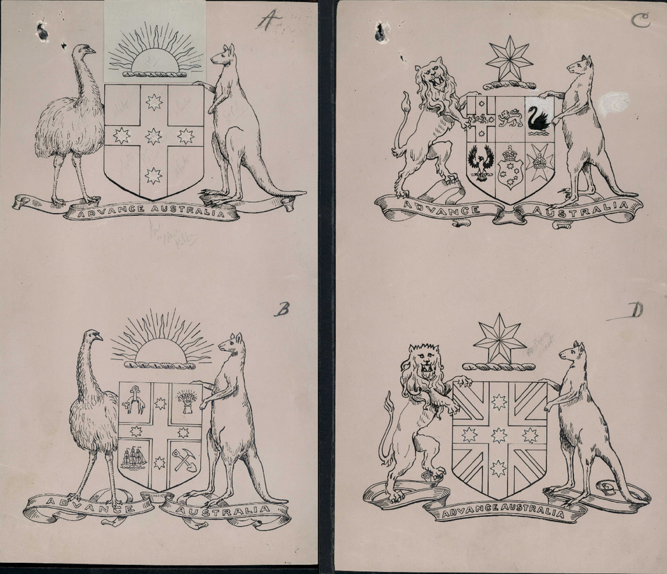 Fayl:Draft Australian coat of arms.png