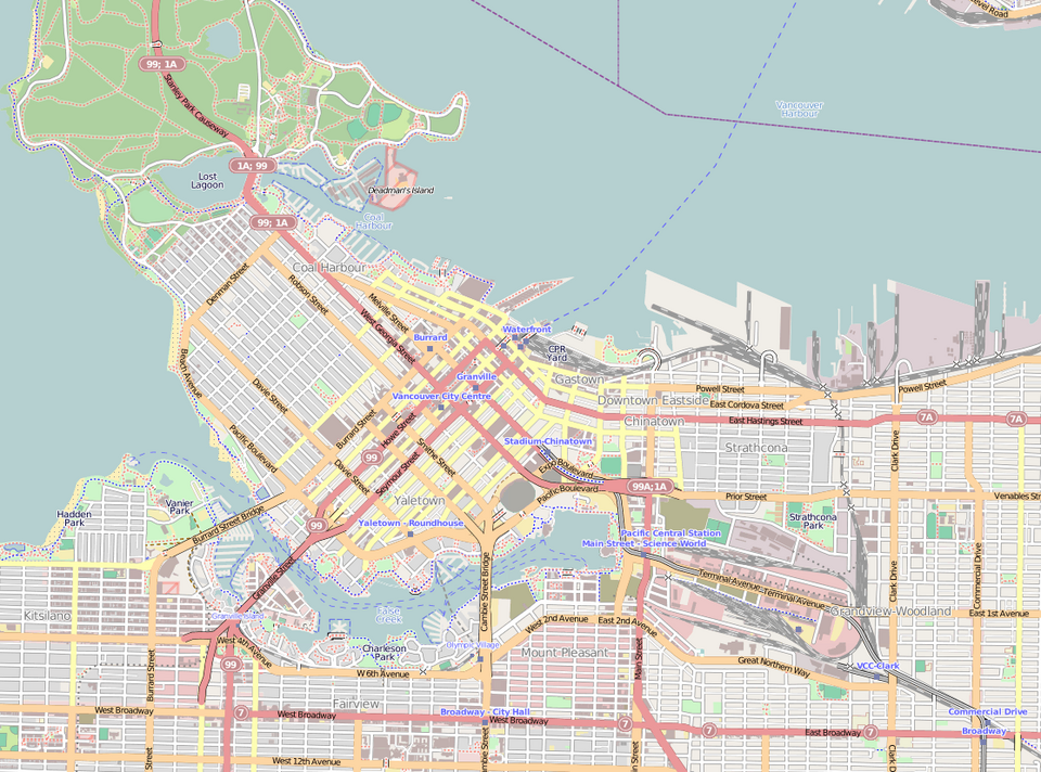 Fayl:Location map Canada Vancouver Downtown.png