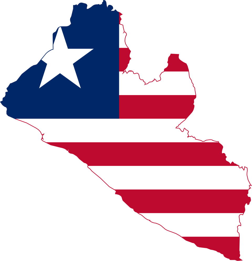 Fayl:Flag map of Liberia.svg