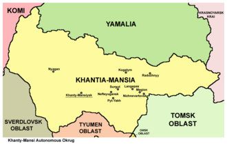 Xantiya-Mansiya xaritasi.