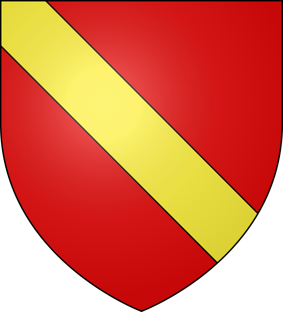 Fayl:Blason gueules-bande or.svg