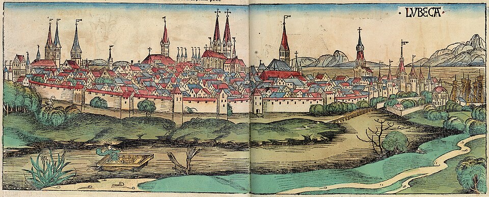 Fayl:Nuremberg chronicles f 265-66 (Lubeca).jpg