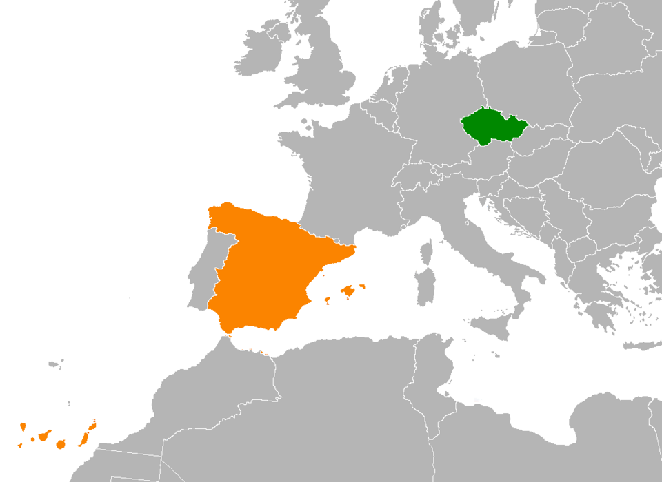 Fayl:Czech Republic Spain Locator.png