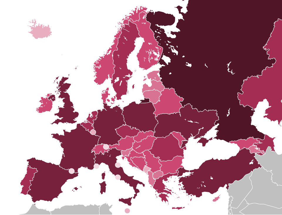 Fayl:European countries by population (2023).svg