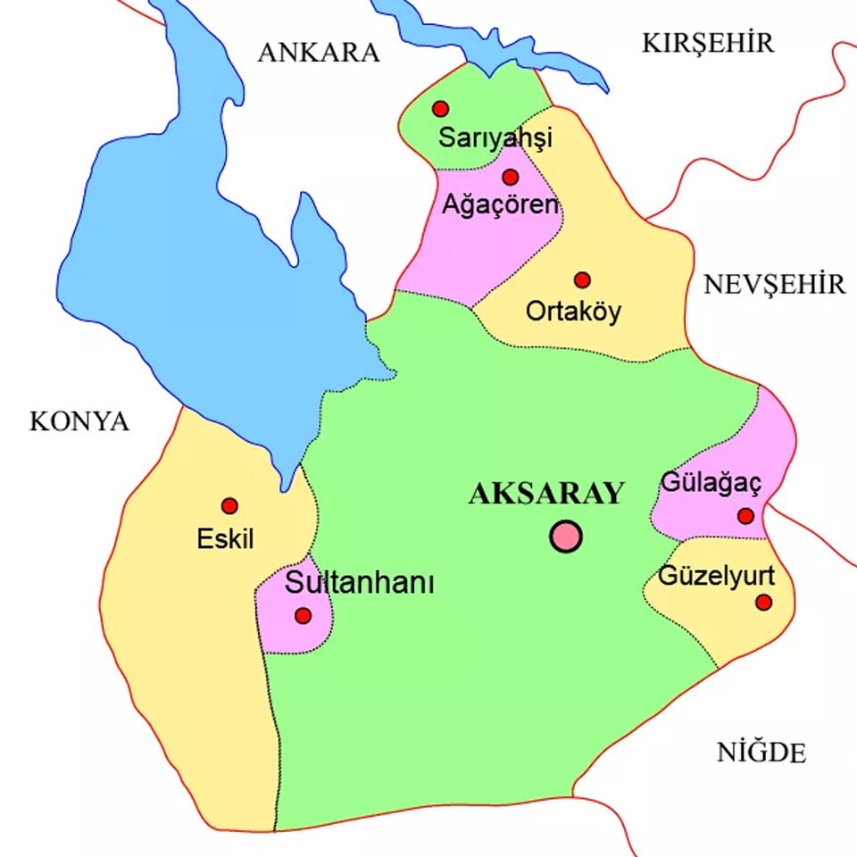 Fayl:Aksaray İl Haritası.jpg