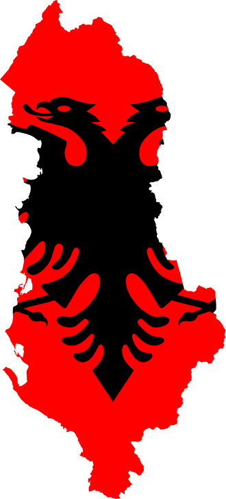 Fayl:Flag map of Albania.svg