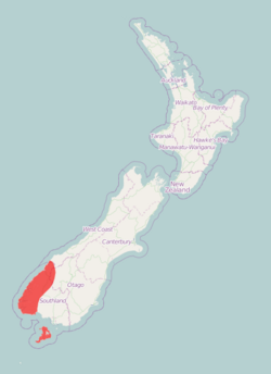 Kakapo tarqalish hududi