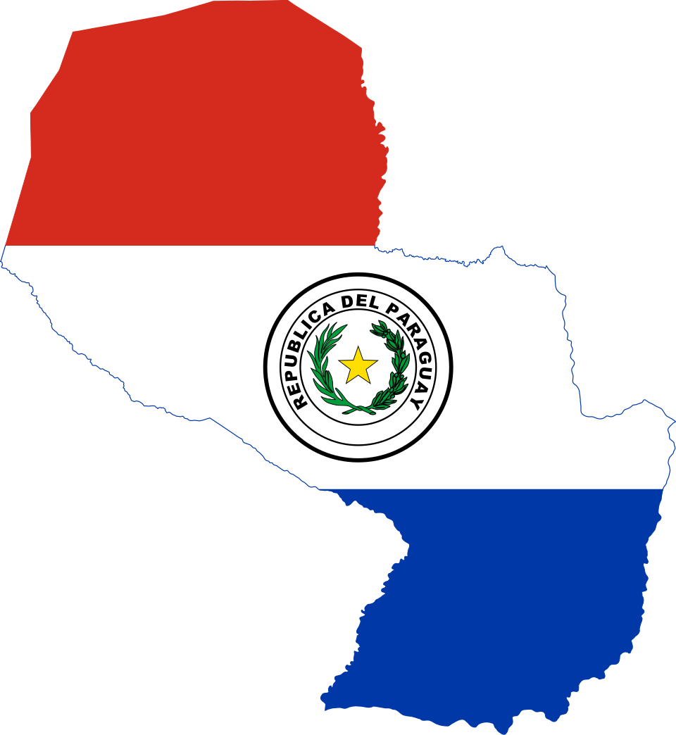 Fayl:Flag-map of Paraguay.svg