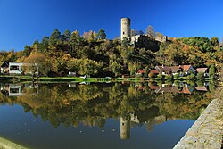 View towards the Dobronice Castle