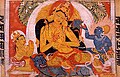 Mañjuśrīning palmaning bargiga ishlangan miniatyura tasviri. Nalanda, Bihar, Hindiston.