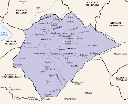Qorabogʻ xonligi xaritasi