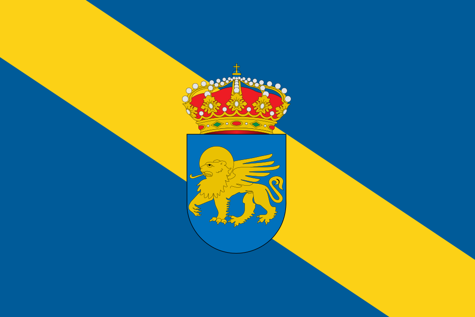 Fayl:Bandera de Agulo (con escudo).svg