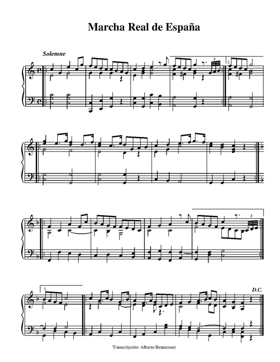 Marcha Realning fortepiano yozuvlari