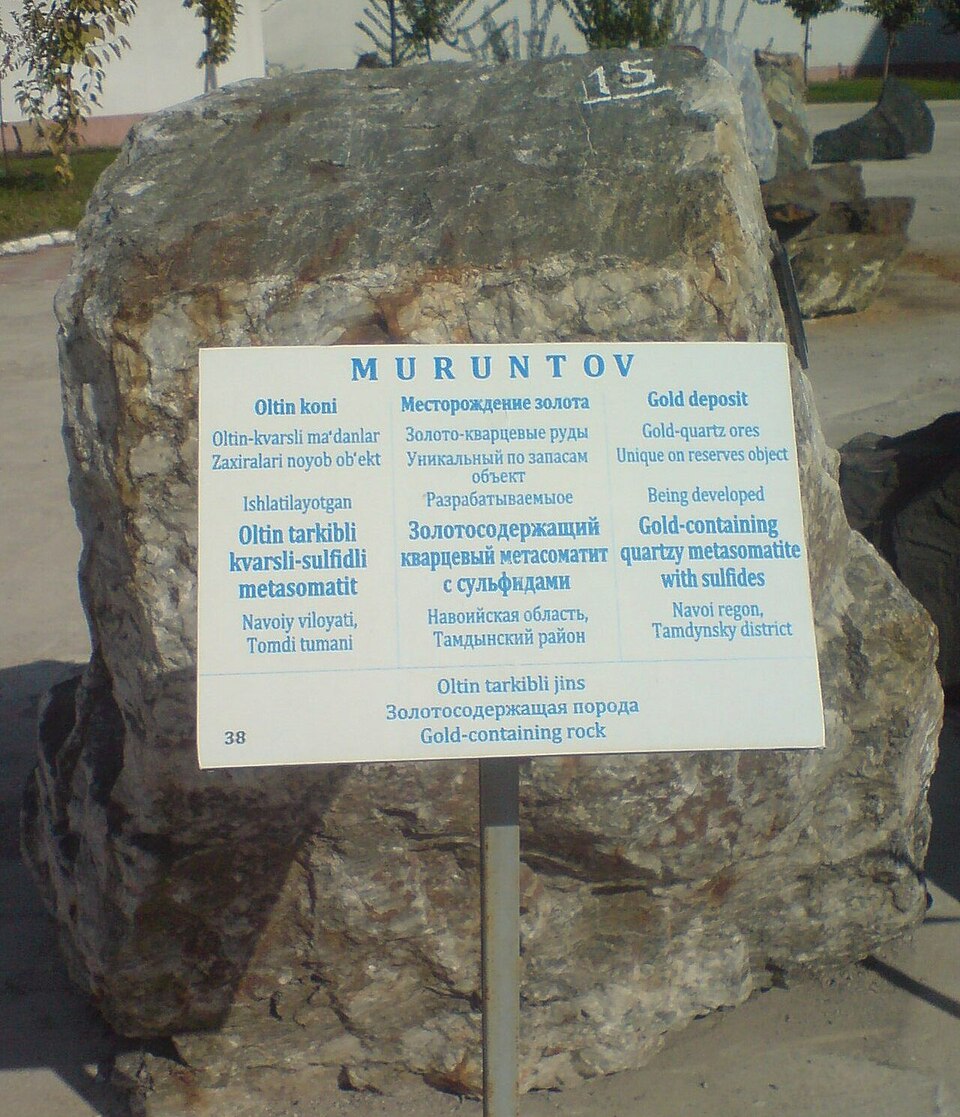 Fayl:Gold-containing rock from Muruntau.JPG