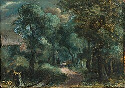 Segers, Woodland Path, 1618 — 1620-yillar; paneldagi tuval
