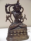 Nepaldagi donolik qilichi bilan tasvirlangan Mañjuśrī haykali.