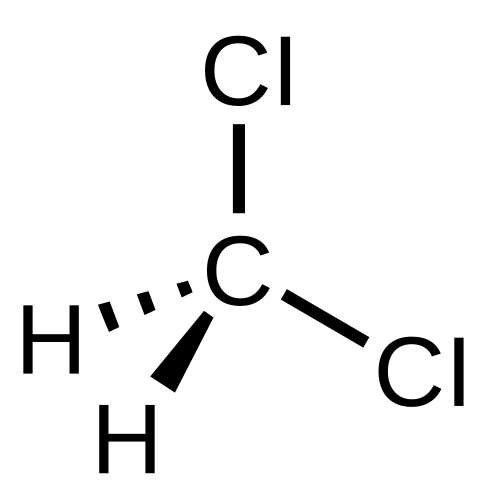 Fayl:Dichloromethane molecular structure.svg