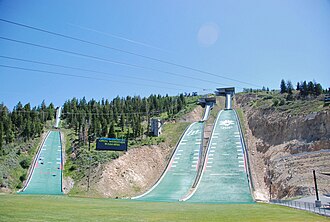 Photo of 3 of the park’s ski jumps