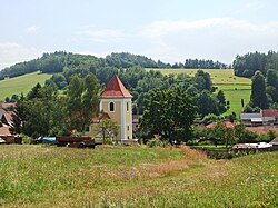 View towards the Church of Saint Martin