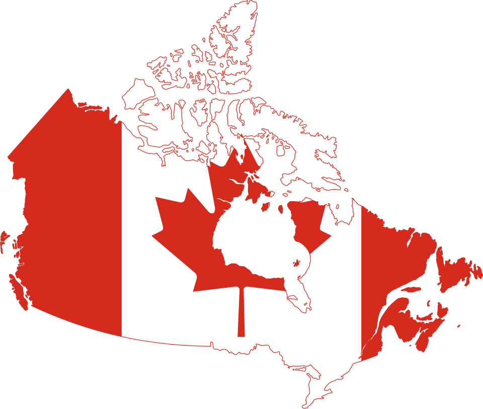 Fayl:Flag map of Canada.svg