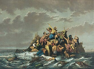 Yavadagi suv toshqini (1865-1875- yillar), Gerikoning „ Meduza sal“ asaridan keyin modellashtirilgan.