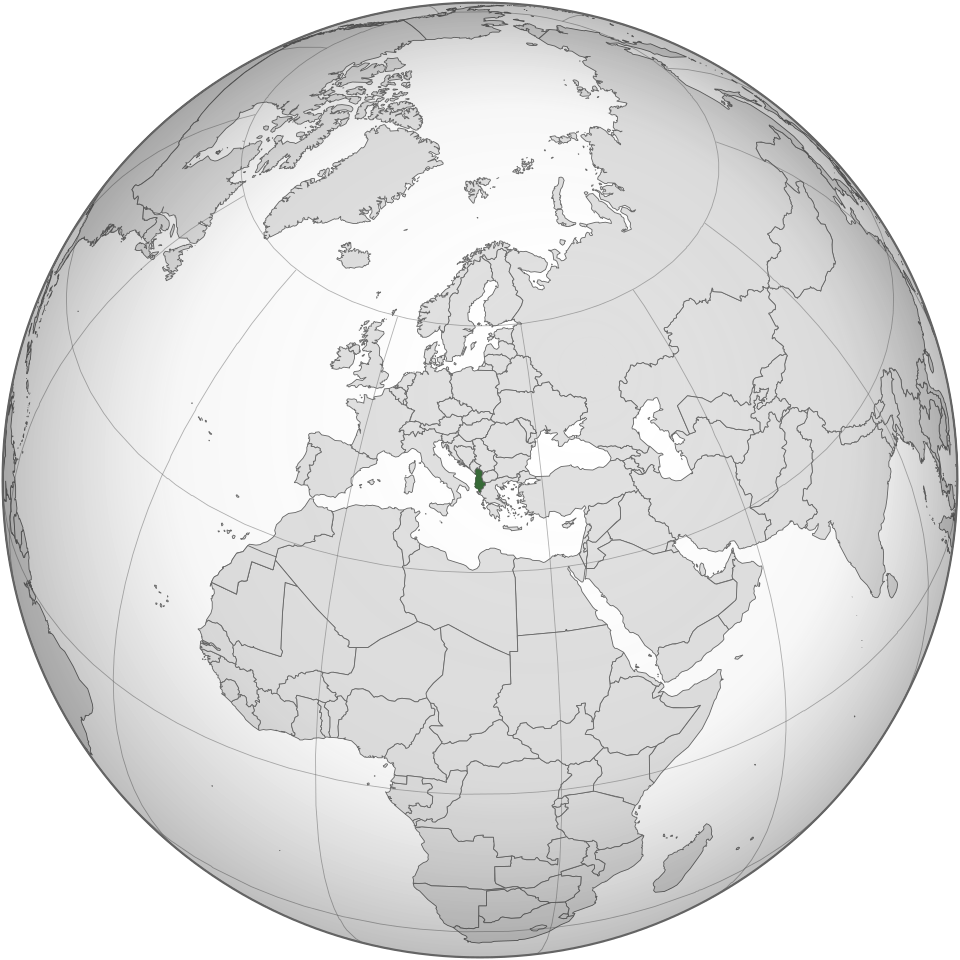 Fayl:Albania (orthographic projection).svg